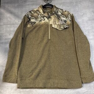 Realtree Men's Jacquard Fleece 1/4 Zip Pullover  Sz Med
